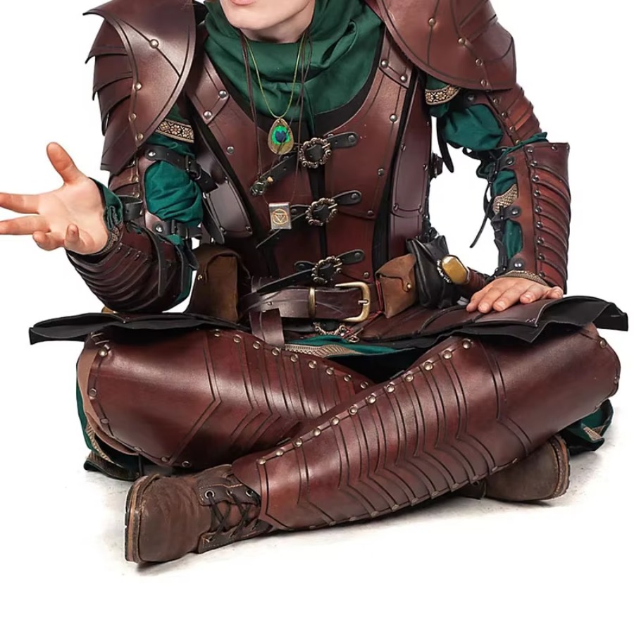 สนับแข้งหนังอัศวินเอลฟ์ยุคกลาง - Cosplay Prop บทวิจารณ์และราคา